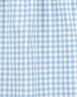 Kid Gingham Sleeveless Dress - Blue