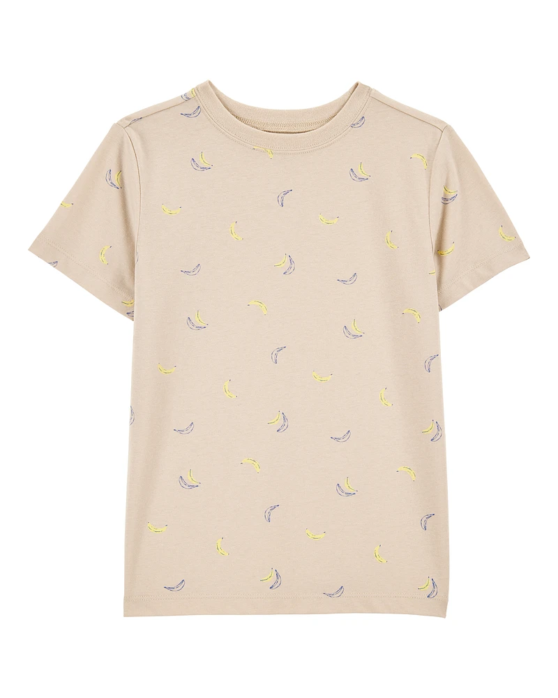 Kid Banana Print Short-Sleeve Tee - Brown