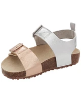 Toddler Buckle Faux Cork Sandals