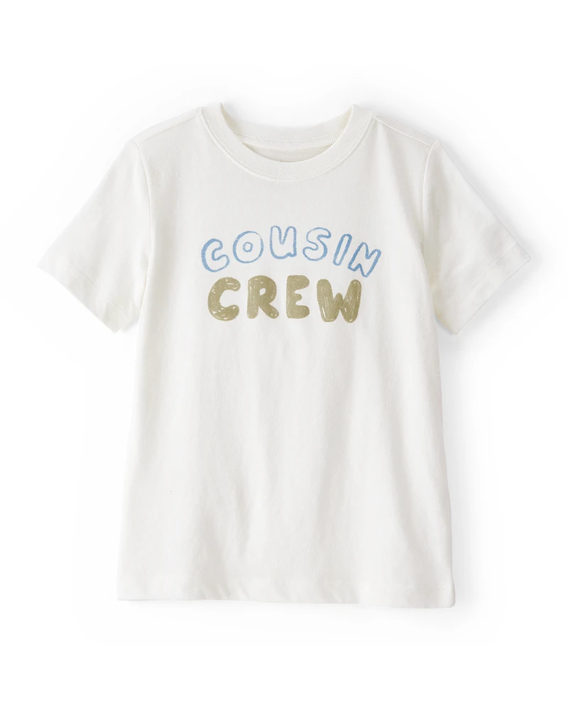 Toddler Cousin Crew Short-Sleeve Graphic Tee -White