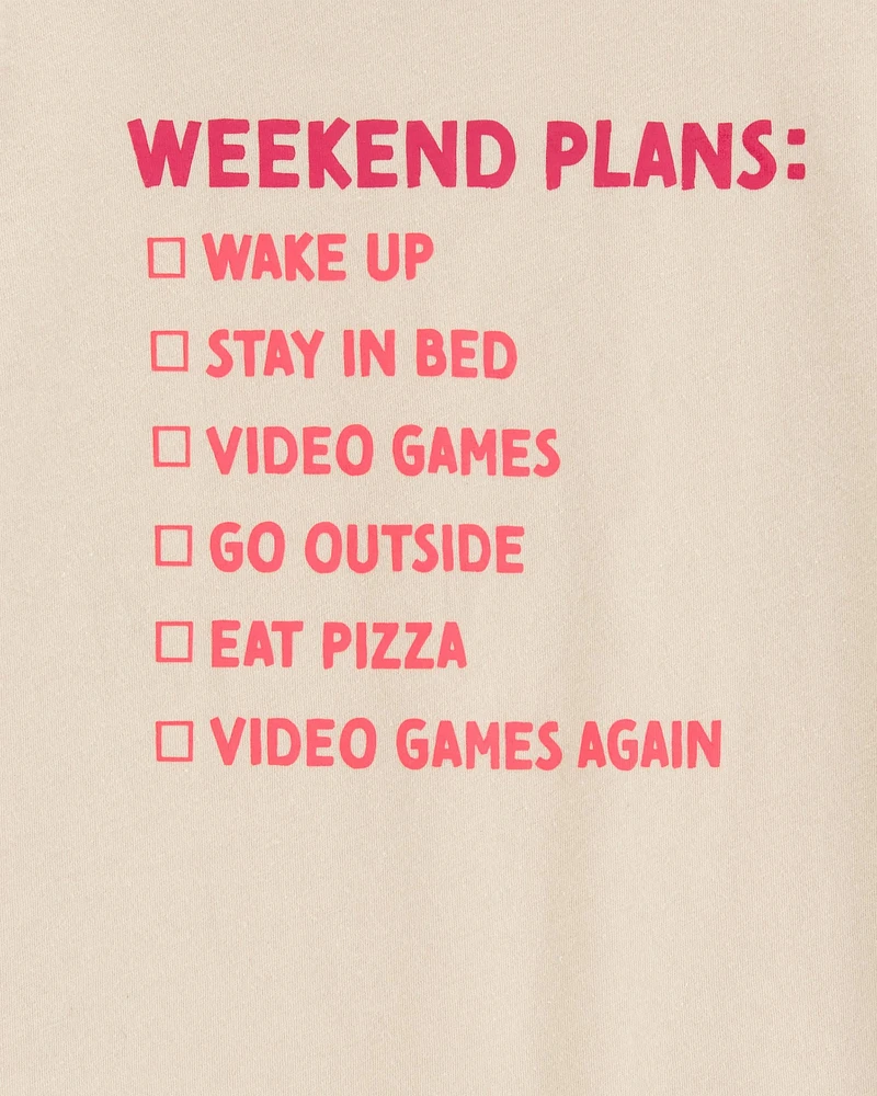 Kid Weekend Plans Short-Sleeve Graphic Tee