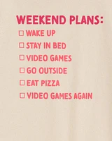 Kid Weekend Plans Short-Sleeve Graphic Tee