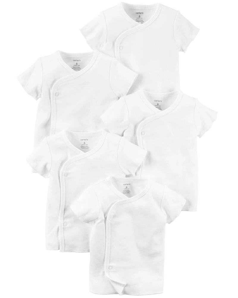 Bébé Emballage multiple 5 t-shirts avec boutons-pression en biais