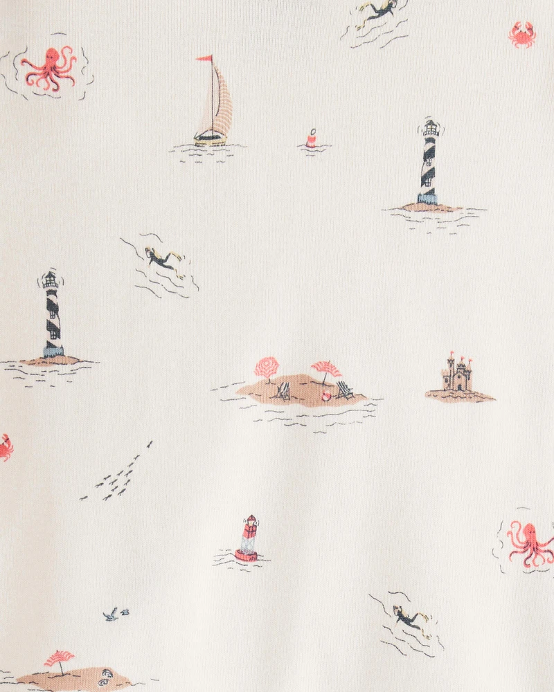 Baby Organic Cotton Payamas Coastal Print