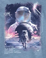 Astronaut Cotton Blend Long-Sleeve Tee - Blue