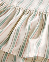 Baby Linen Striped Sunsuit Made with Organic Cotton