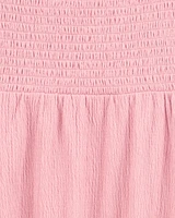 Kid Smocked Dress- Pink