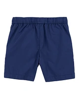 Boys Pull-On Poplin Shorts - Navy