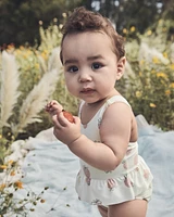 Baby Recycled Strawberry-Print Swimsuit