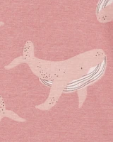 Baby Whale Print Snug Fit Cotton 4-Piece Pyjamas