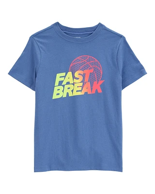 Kid Fast Break Short-Sleeve Graphic Tee - Blue