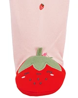 Baby Strawberry Snap-Up Cotton Sleeper Pyjamas