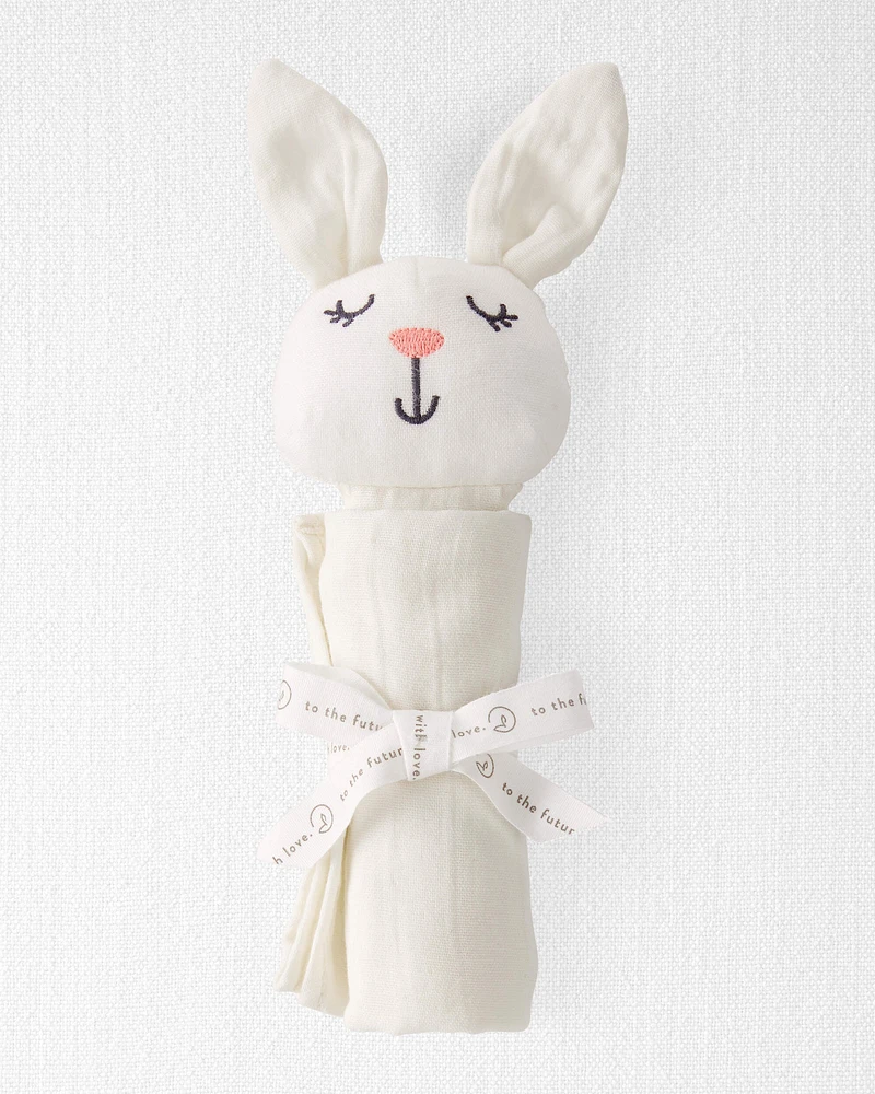 Baby Organic Cotton Muslin Bunny  Lovey