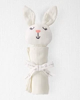 Baby Organic Cotton Muslin Bunny  Lovey