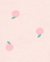 Toddler Orange Print Short-Sleeve Fashion Top - Pink