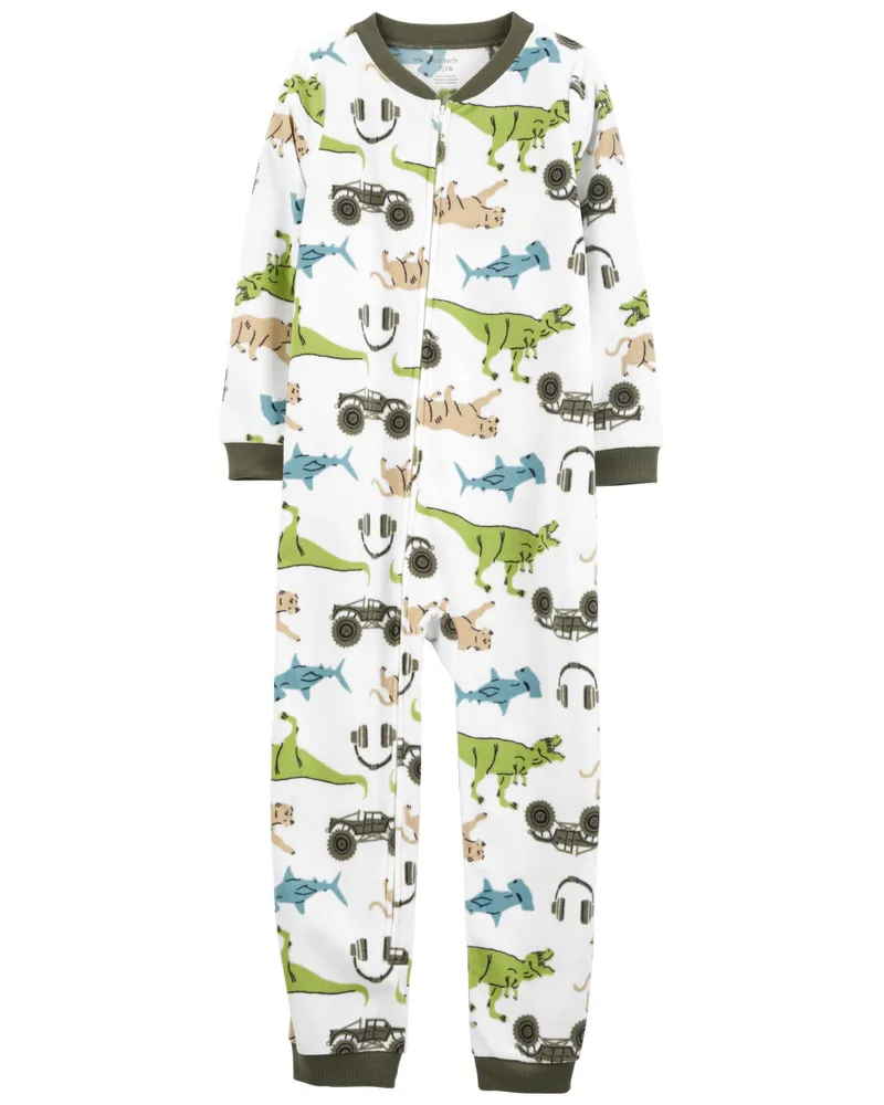 Carters Oshkosh 1-Piece Dinosaur Fleece Footless Pyjamas