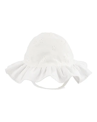 Baby Eyelet Sun Hat - Cream