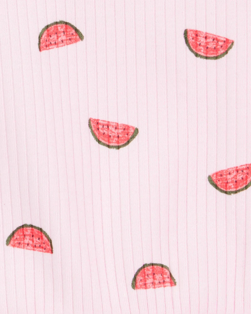 Toddler 2-Piece Watermelon Tank & Short Set - Pink