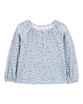 Baby Floral Gauze Long-Sleeve Top