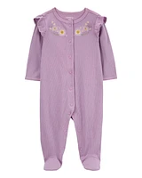 Baby Floral Snap-Up Thermal Sleeper