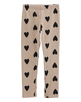 Kid 2-Piece Heart Thermal Top & Leggings Set