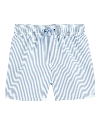 Kid Striped Swim Trunks - Blue
