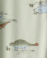 Baby Boy Dinosaur Print PurelySoft Long-Sleeve Sleeper - Green