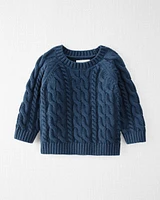 Baby Organic Cotton Cable Knit Sweater