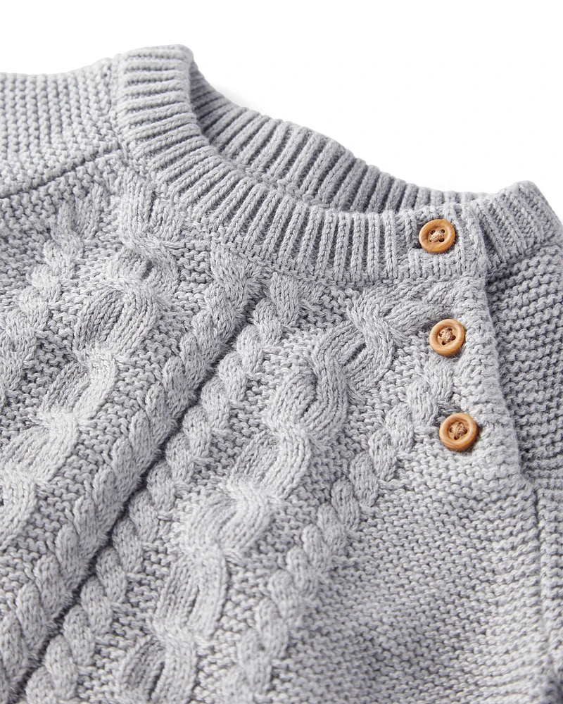 Baby Organic Cotton Cable Knit Sweater Set