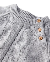 Baby Organic Cotton Cable Knit Sweater Set