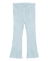 Baby Sweater Knit Pull-On Flare Pants - Blue