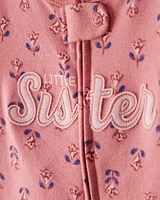 Baby Little Sister 2-Way Zip Cotton Sleeper