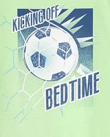 Kid 2-Piece Soccer Print Loose Fit Pyjamas