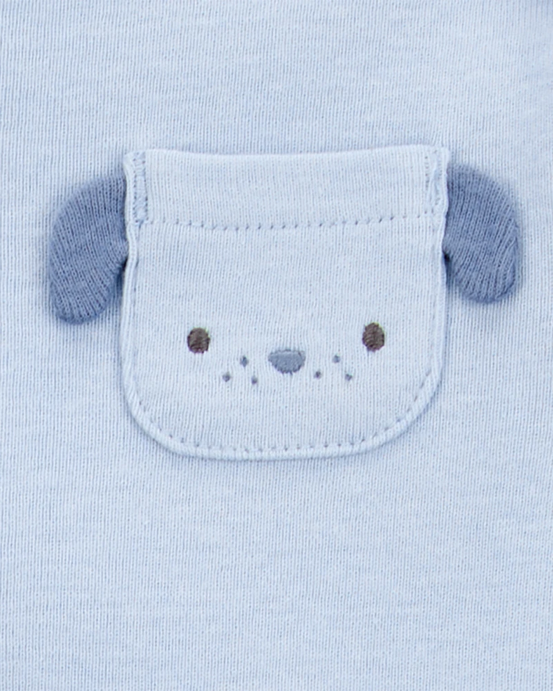 Baby 5-Pack Dog Short-Sleeve Cotton Bodysuits