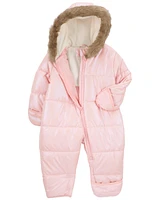 Baby 1-Piece Pink Snowsuit