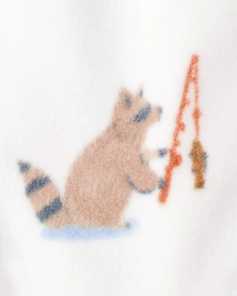 Toddler 1-Piece Woodland Creatures Fleece Footie Pyjamas