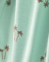 Toddler Palm Tree Print PurelySoft 2-Piece Pyjamas - Mint