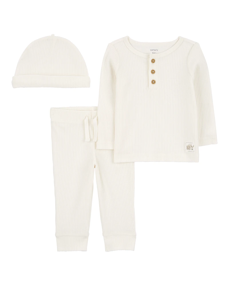 Baby 3-Piece Cotton Blend Outfit Set