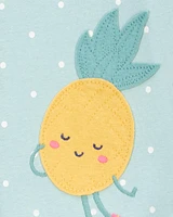 Baby 1-Piece Pineapple 100% Snug Fit Cotton Footless Pyjamas