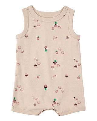 Baby Coconut Print Cotton Romper