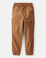 Boys Cotton Fashion Cargo Pants - Brown
