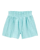 Kid Pull-On Smocked Shorts