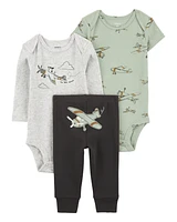 Baby 3-Piece Airplane Little Outfit Set