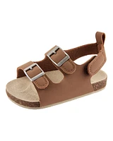 Baby Buckle Faux Cork Sandals