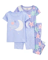 Baby 4-Piece Moon 100% Snug Fit Cotton Pyjamas