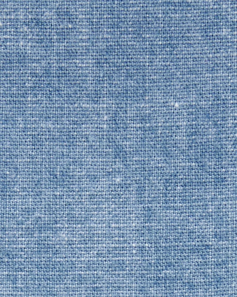 Baby Solid Cotton Dress - Blue