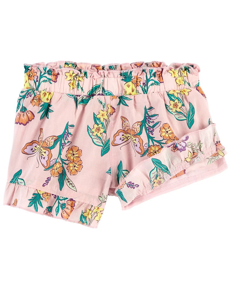 Toddler Floral Poplin Shorts