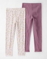Toddler 2-Pack Organic Cotton Rib Leggings