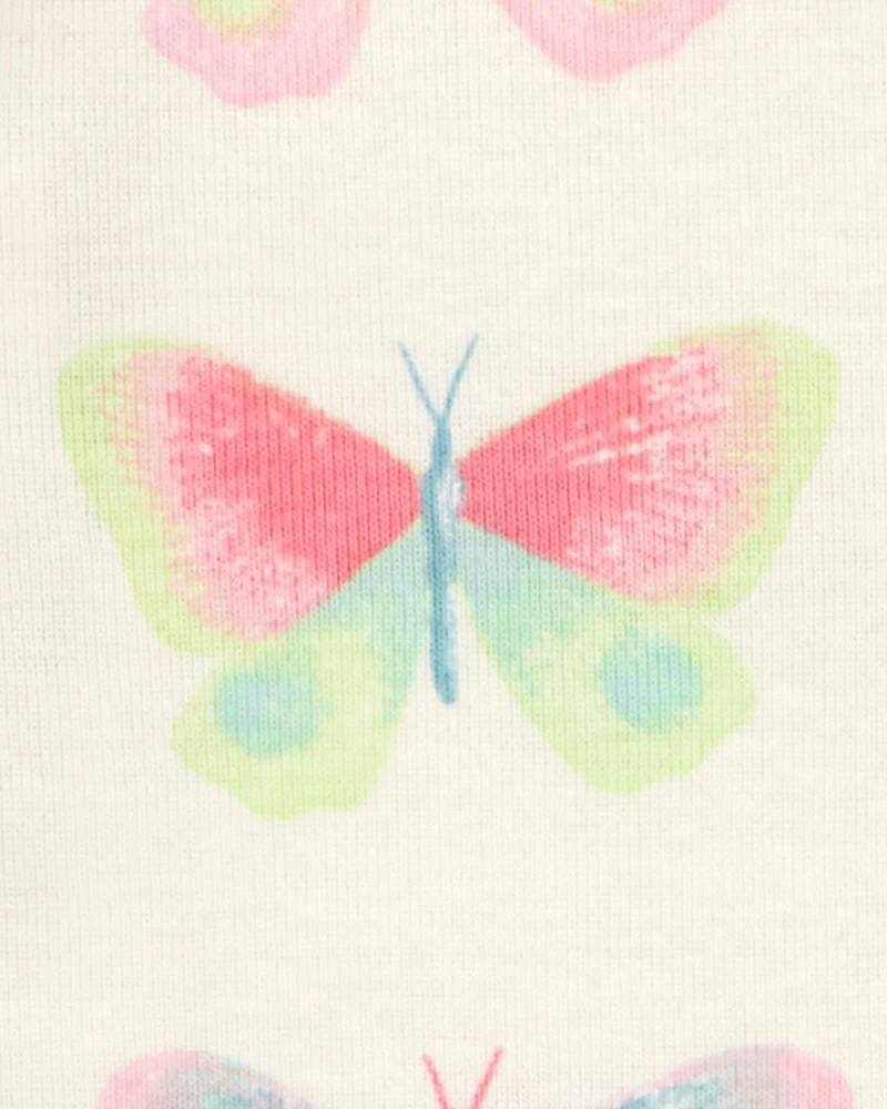 Baby Butterfly Print Snug Fit 4-Piece Pyjamas