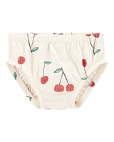 Baby 2-Piece Cherry Dress & Striped Romper Set